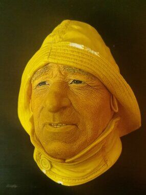 Vtg 1965 BOSSONS LIFE-BOATMAN Chalkware Head by CONGLETON England